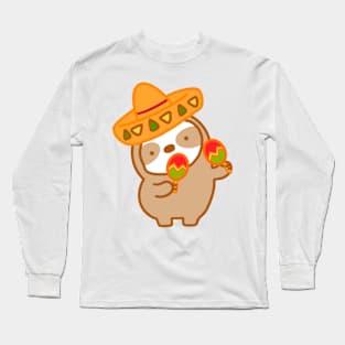 Cute Fiesta Party Sloth Long Sleeve T-Shirt